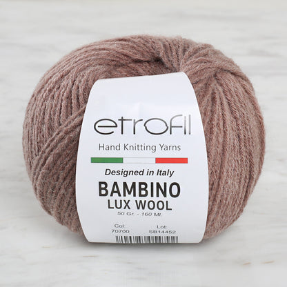 Etrofil Bambino Lux Wool Açık Kahverengi El Örgü İpliği - 70700