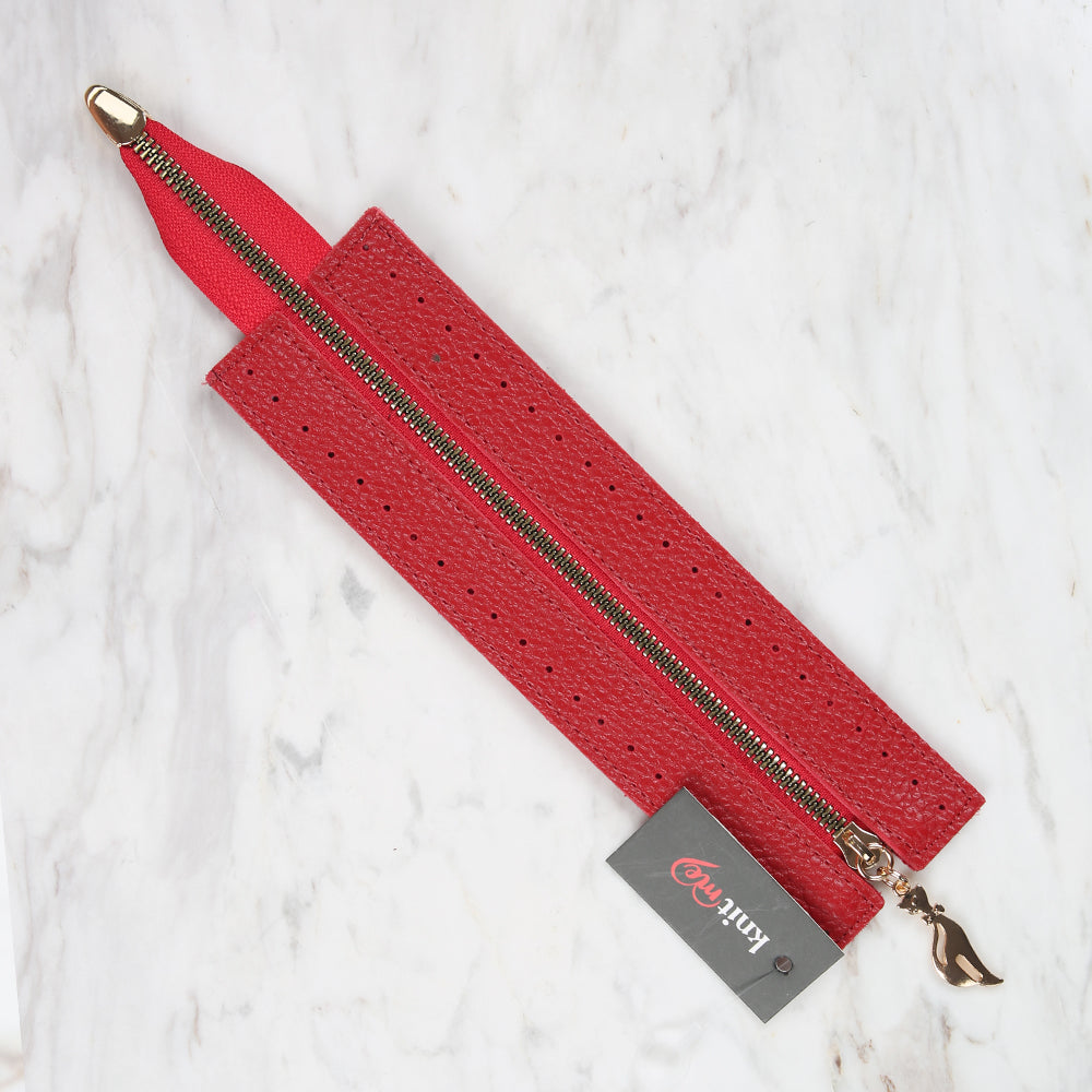 Knitme Çanta Fermuarı 6x22 cm Kırmızı BA-0071