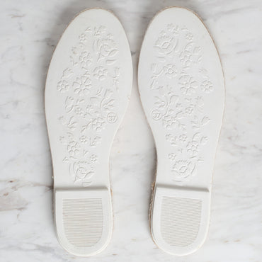 Loren Dar Hasır Espadril / Ayakkabı Tabanı 37 Numara Beyaz