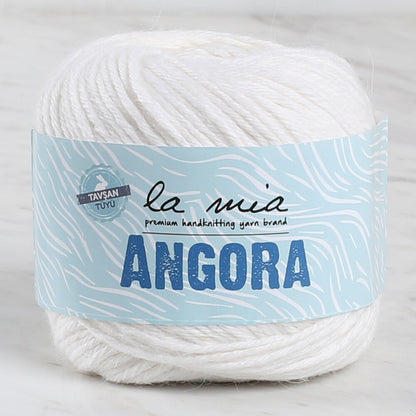 La Mia Angora 50gr Beyaz El Örgü İpi - L001