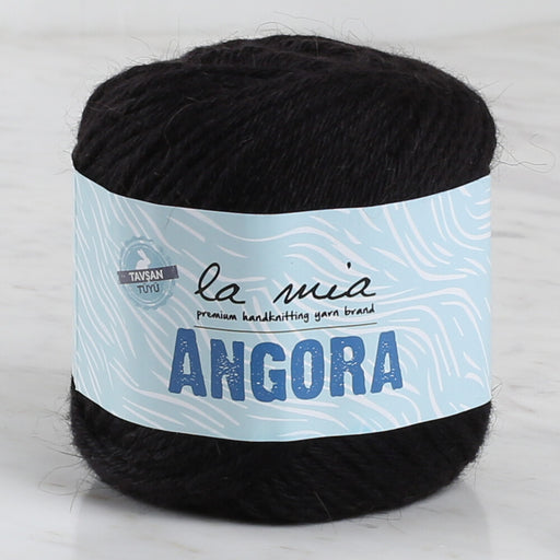 La Mia Angora 50gr Siyah El Örgü İpi - L006