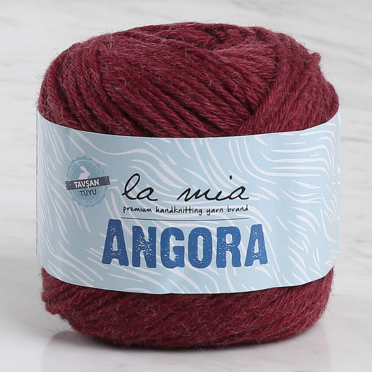 La Mia Angora 50GR Bordo El Örgü İpi - L005