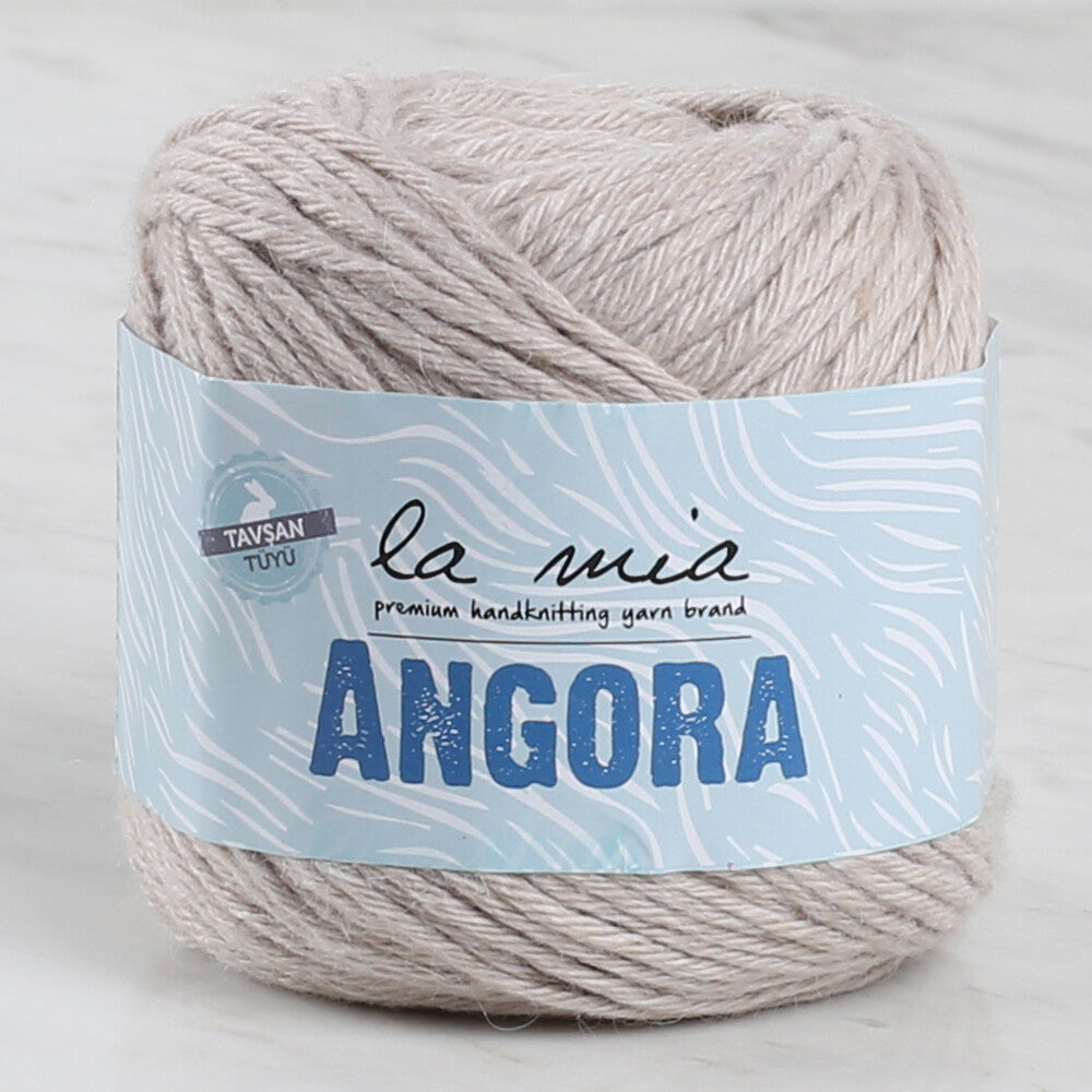 La Mia Angora 50gr. Bej El Örgü İpi - L003