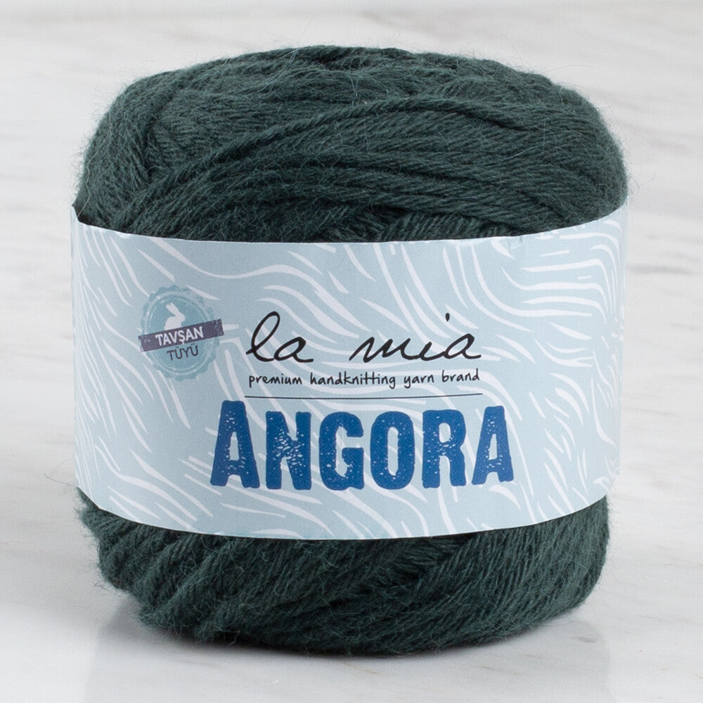 La Mia Angora 50gr. Koyu Yeşil El Örgü İpi - L131