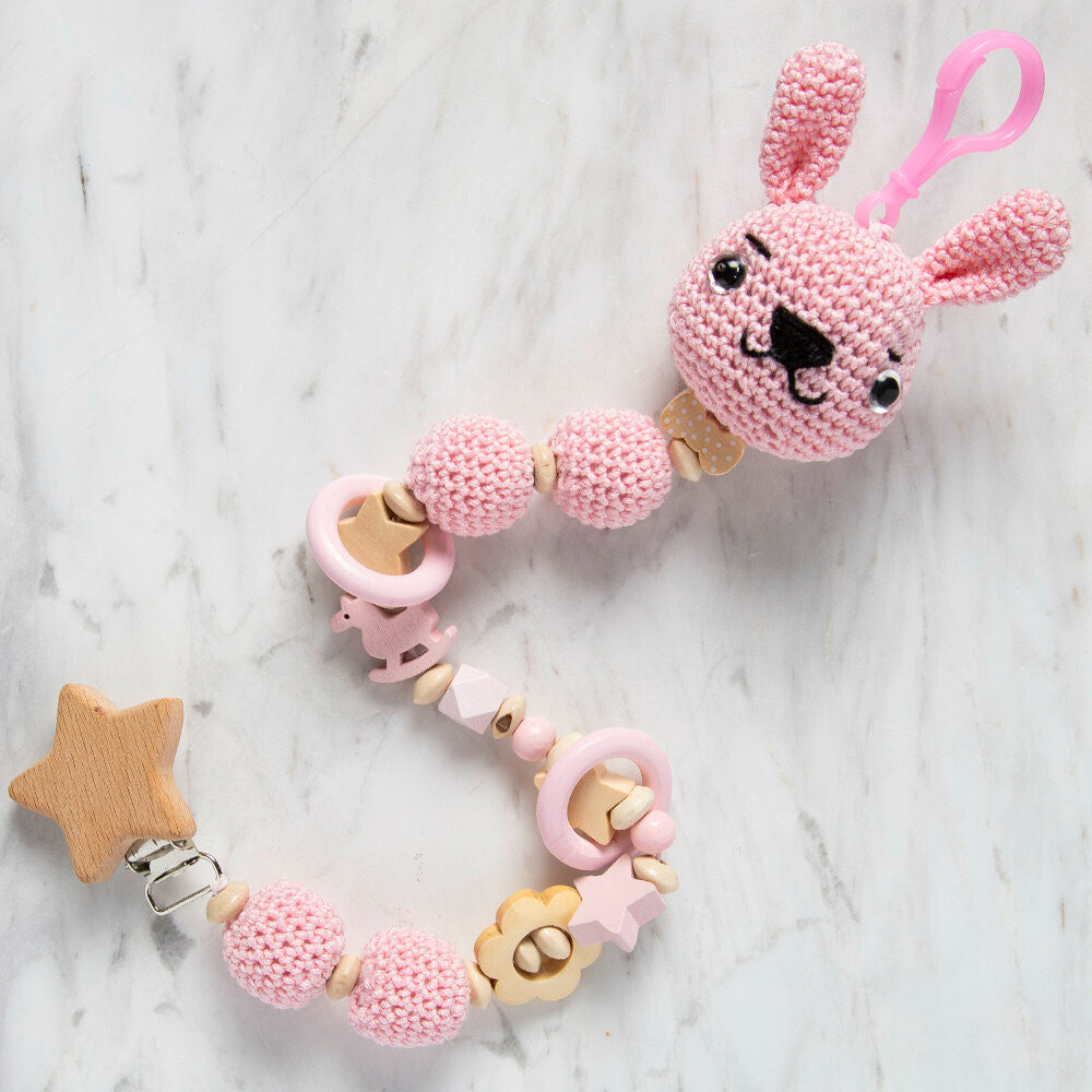 Loren Crafts Yıldız Figürlü Ahşap Emzik Klipsi