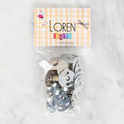 Loren Manyetik Mat Gümüş Metal 5'li Çıt Çıt 