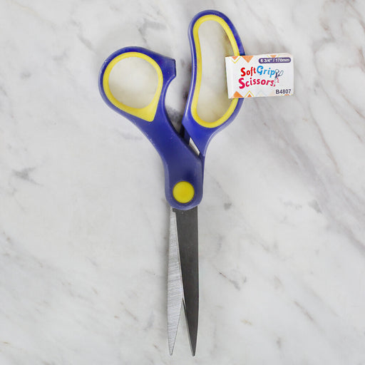 Loren Soft Grip Scissors Mavi Sarı Makas - B4807