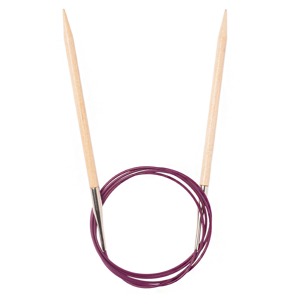 KnitPro Basix Birch Huş Ağacı 7mm 100cm Misinalı Şiş - 35344