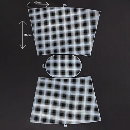 Yabalı 40x26 cm Beyaz Plastik Çanta Kanvası