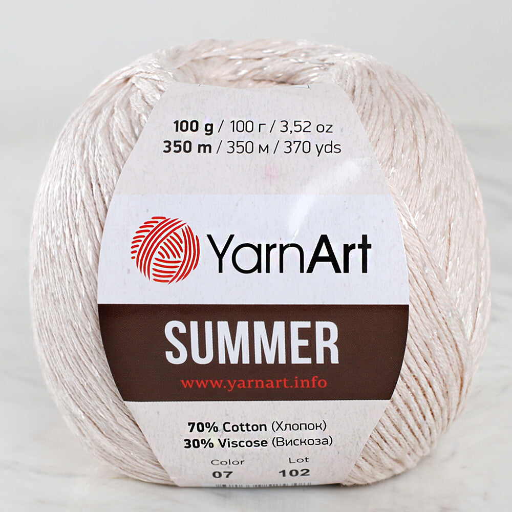 Yarnart Summer Krem El Örgü İpi - 07