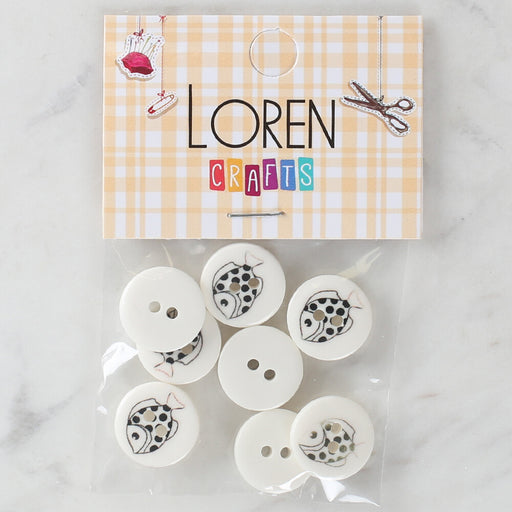 Loren Crafts 8'li Balık Düğme - 1181