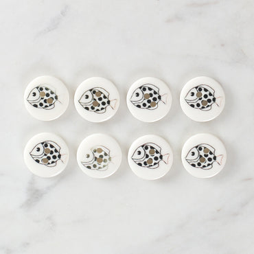 Loren Crafts 8'li Balık Düğme - 1181