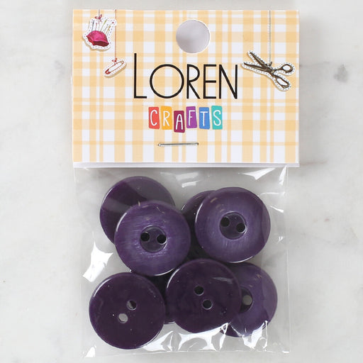 Loren Crafts 8'li Düğme Mor - 1148