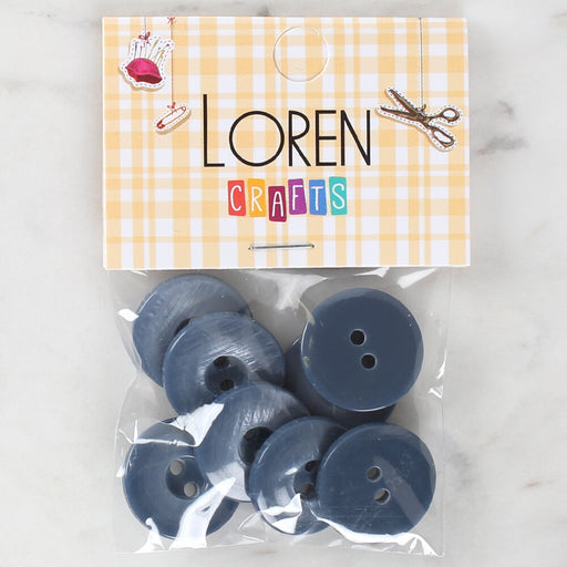 Loren Crafts 8'li Düğme Mavi - 1145