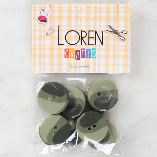 Loren Crafts 8'li Düğme Yeşil - 1135