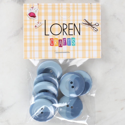 Loren Crafts 8'li Düğme Mavi - 1132