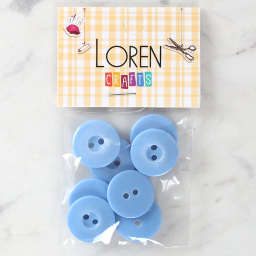 Loren Crafts 8'li Düğme Mavi - 1118