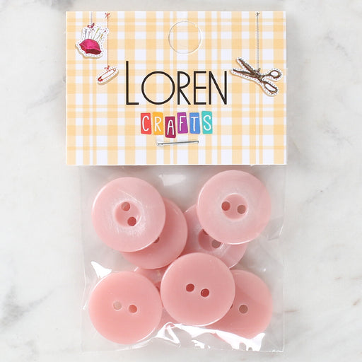 Loren Crafts 8'li Düğme Pembe - 1115