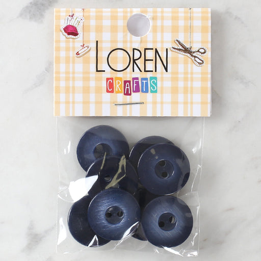 Loren Crafts 8'li Düğme Lacivert - 1108