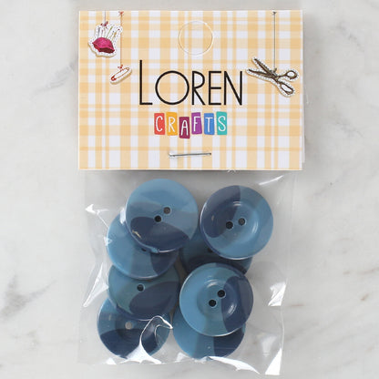 Loren Crafts 8'li Düğme Mavi - 1126