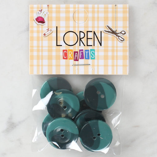 Loren Crafts 8'li Düğme Yeşil - 1121