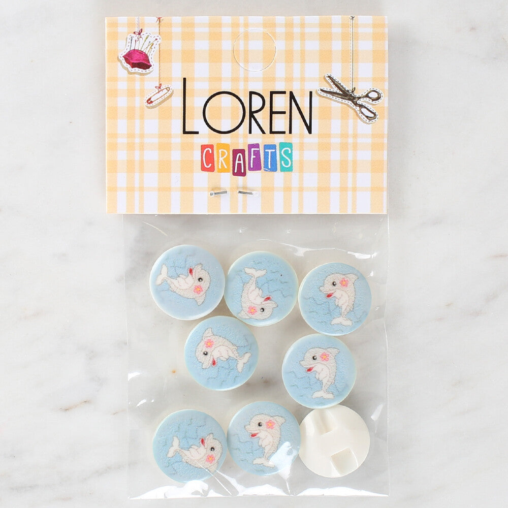 Loren Crafts 8'li Yunus Düğme - 1234