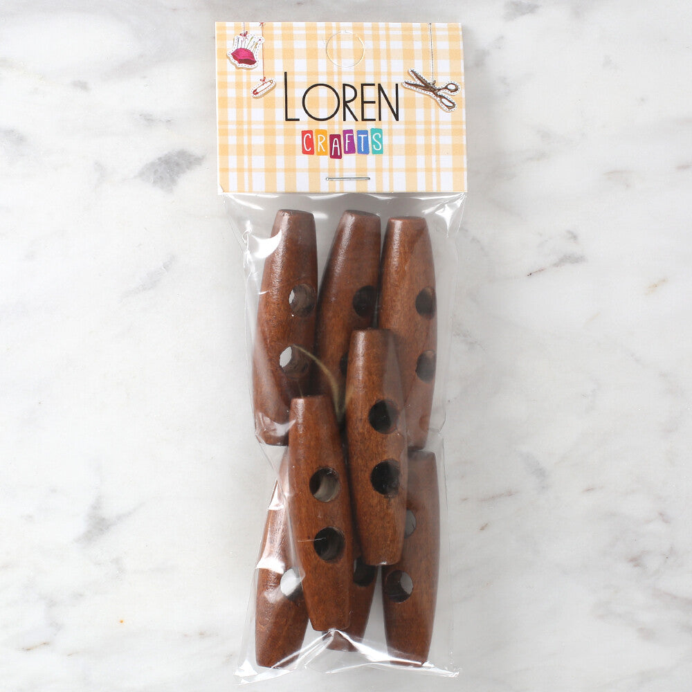 Loren Crafts 8'li Ahşap Çoban Düğme - 1004
