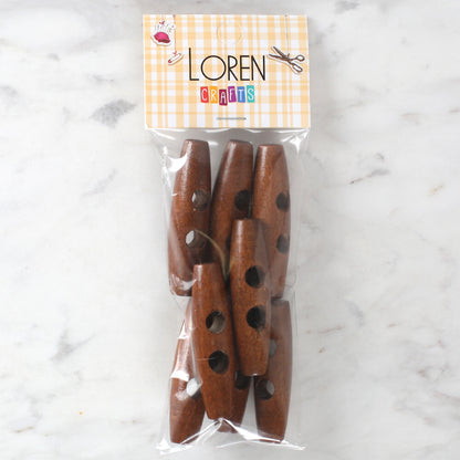 Loren Crafts 8'li Ahşap Çoban Düğme - 1004