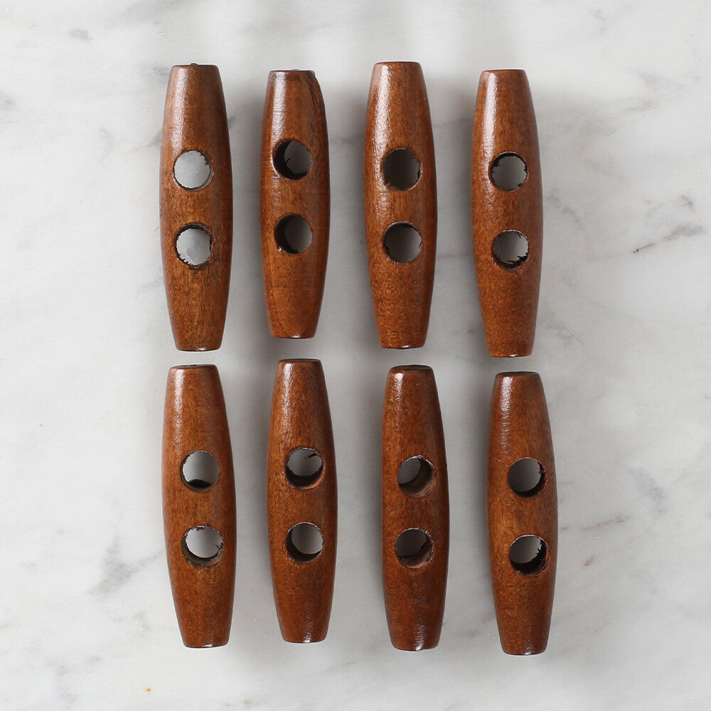 Loren Crafts 8'li Ahşap Çoban Düğme - 1004