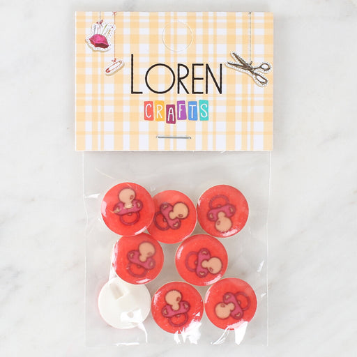 Loren Crafts 8'li Emzik Düğme - 1012