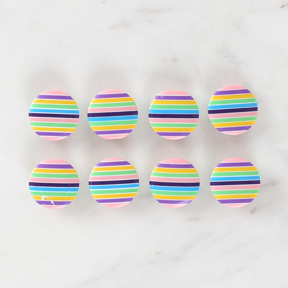 Loren Crafts 8'li Desenli Düğme - 1104