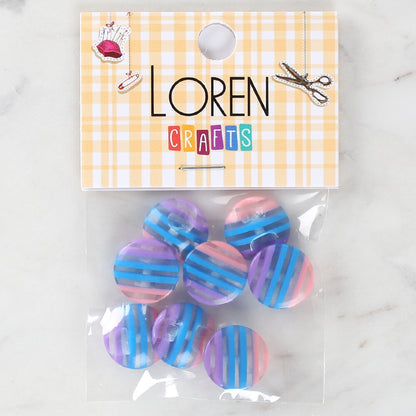 Loren Crafts 8'li Desenli Düğme - 1091