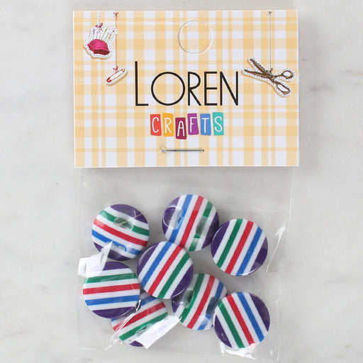 Loren Crafts 8'li Desenli Düğme - 1084