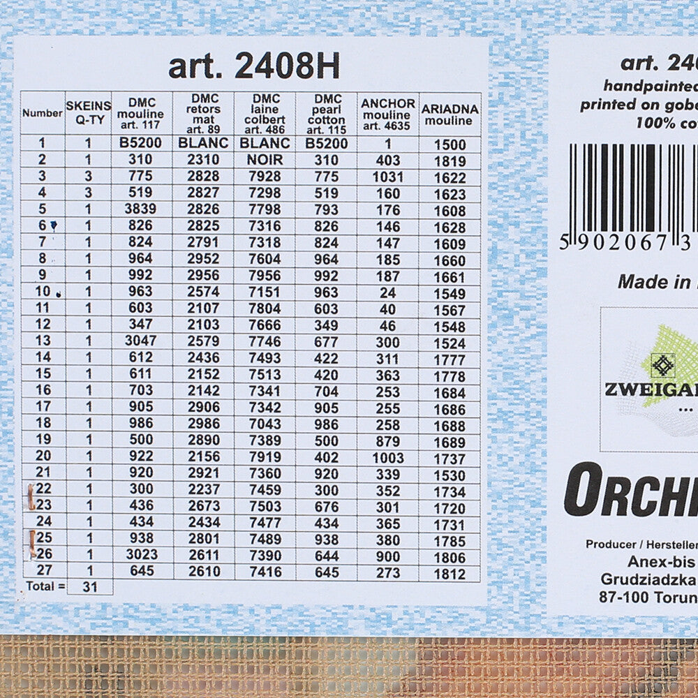 Orchidea 24x30 cm Summer Memories Baskılı Goblen 2408H