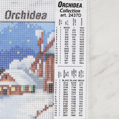 Orchidea 15x15 cm Baskılı Goblen 2437D