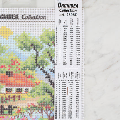 Orchidea 15x15 cm Baskılı Goblen 2598D