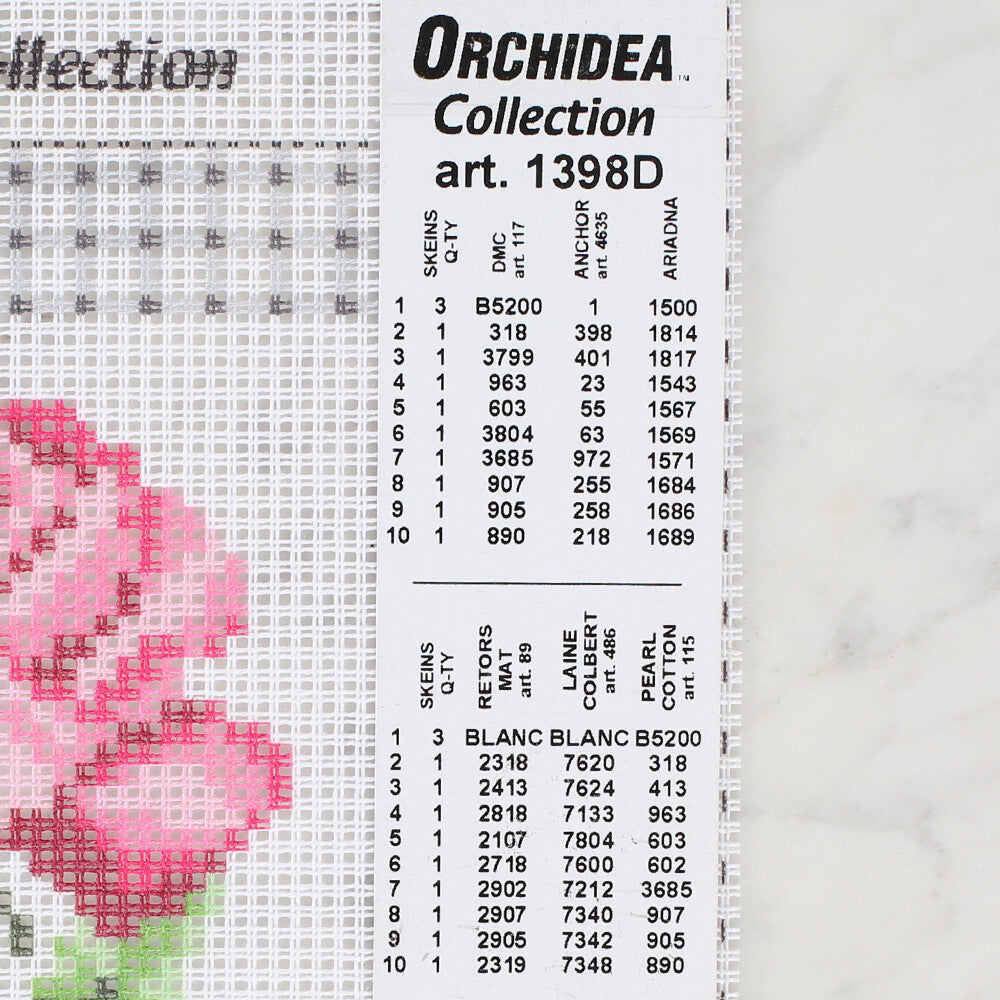 Orchidea 15x15 cm Baskılı Goblen 1398D