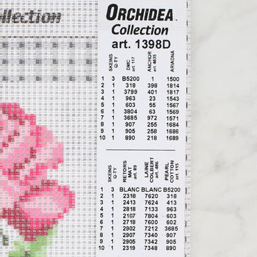 Orchidea 15x15 cm Baskılı Goblen 1398D