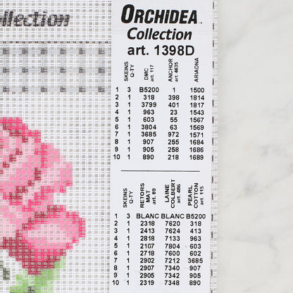 Orchidea 15x15 cm Baskılı Goblen 1398D