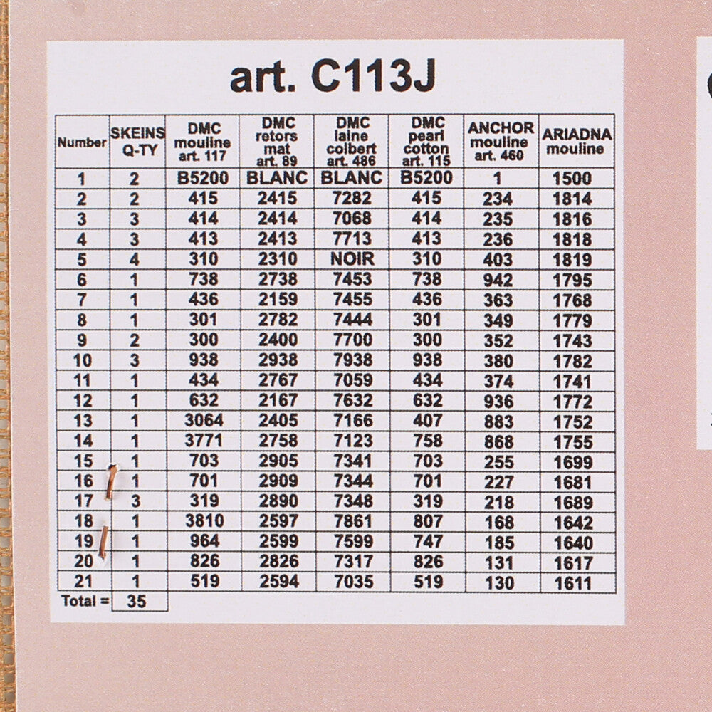 Orchidea 30x40 cm Baskılı Goblen C113J