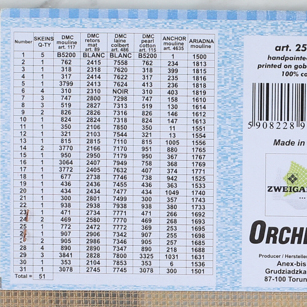 Orchidea 40x50 cm Summer Walk Baskılı Goblen 2587M