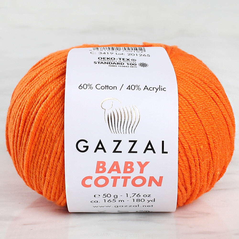 Gazzal Baby Cotton Turuncu Bebek Yünü - 3419
