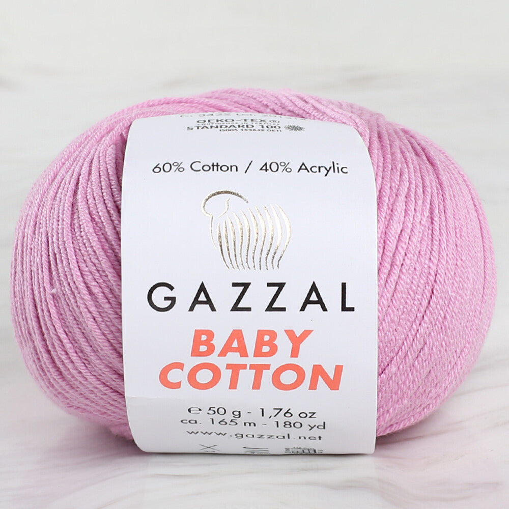 Gazzal Baby Cotton Pembe Bebek Yünü - 3422