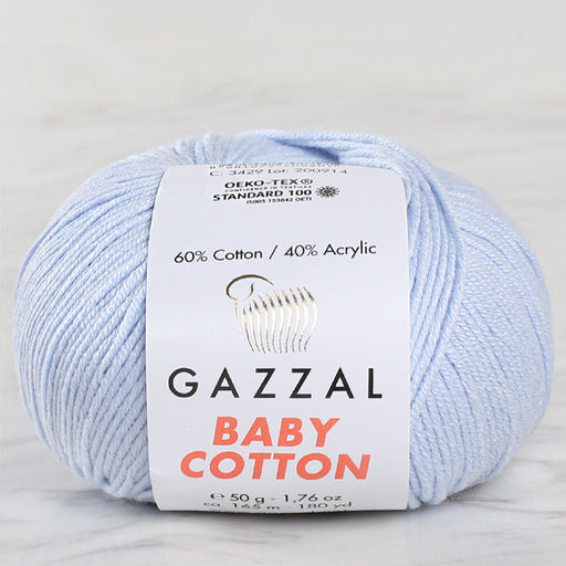 Gazzal Baby Cotton Bebe Mavi Bebek Yünü - 3429