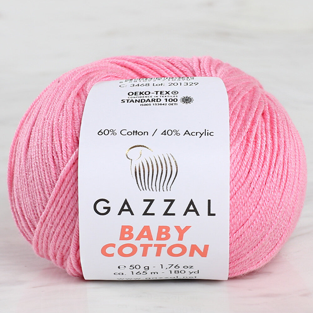 Gazzal Baby Cotton Pembe Bebek Yünü - 3468