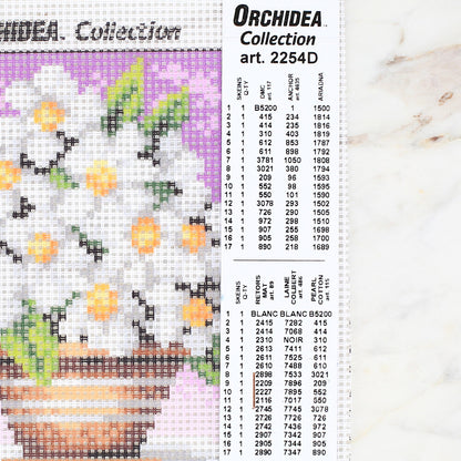 Orchidea 15x15 cm Baskılı Goblen 2254D