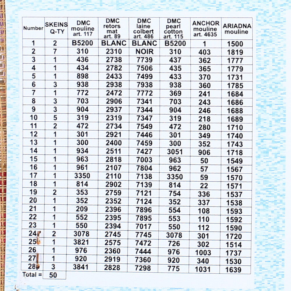 Orchidea 40x50 cm  Baskılı Goblen Secret Garden