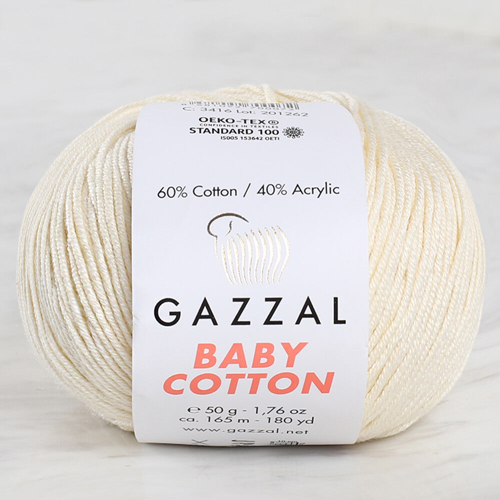 Gazzal Baby Cotton Krem Bebek Yünü - 3437
