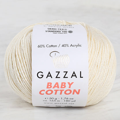 Gazzal Baby Cotton Krem Bebek Yünü - 3437