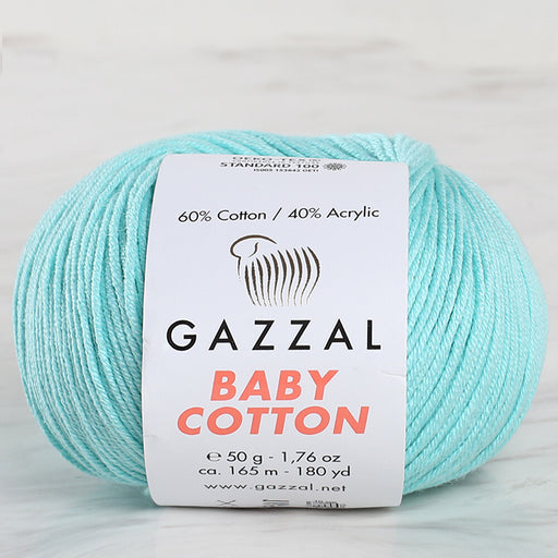 Gazzal Baby Cotton Turkuaz Bebek Yünü - 3452